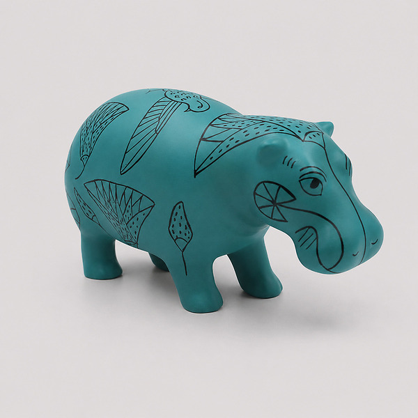 Hippopotame En Faience