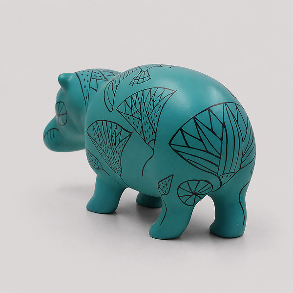Hippopotame En Faience